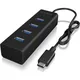 ICY BOX IB-HUB1409-C3 USB3.0 Hub, Alu-Gehäuse