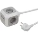 Brennenstuhl Steckdosenwürfel 4-fach + 2x USB 2.0 Charger 2100mA 1,4m grau