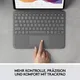 Logitech Folio Touch mit Trackpad und Smart Connector für iPad Air (4. Gen) grau