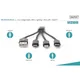 DIGITUS 3-in-1 Kabel USB-A + Lightning + Micro USB + USB-C