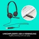 Logitech H340 Kabelgebundenes Beidseitiges Headset Stereo USB Schwarz