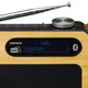 Lenco PDR-040 Bamboo Tragbares DAB+ FM-Radio mit BT, Schwarz