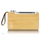 Lenco PDR-040 Bamboo Tragbares DAB+ FM-Radio mit BT, Weiß