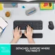 Logitech MX Palm Rest Tastatur-Handgelenkauflage, Grau