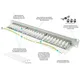 Good Connections Patch Panel 19" Cat. 6A 24-Port 1 HE STP reinweiß