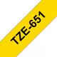 Brother TZE-651 Laminiertes Band schwarz auf gelb 8m x 24mm