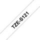 Brother TZ-S121 Laminiertes Band schwarz auf transparent 8m x 9mm extra stark