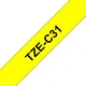 Brother TZe-C31 Schriftband schwarz auf gelb 12mm x 5m. selbstklebend