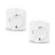 WiZ Smart Plug powermeter Type-F Steckdose weiß, 2er Pack