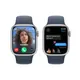 Apple Watch Series 9 Cellular Aluminium 41mm silber (Sportarmband sturmblau) M/L