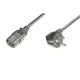 Digitus AK-440100-050-S Kaltgerätekabel 1x Schukostecker (90° gedreht) auf 1x C13 Buchse, 5m, schw.