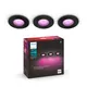 Philips Hue White & Color Ambiance Xamento Einbauspot 3er, schwarz