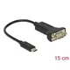 Delock Adapter USB Type-C™ > 1 x Seriell DB9 RS-232 15cm schwarz