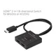 Club 3D HDMI 2-in-1 bidirektionaler Switch 0,5m für 8K60Hz oder 4K120Hz