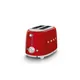 Smeg TSF01RDEU 50's Style Toaster, rot