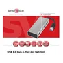 Club 3D USB 3.0 Hub 4-Port Aluminium Gehäuse, mit Netzteil CSV-1431
