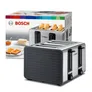Bosch TAT7S45 Kompakt-Toaster 4-Schlitz grau schwarz