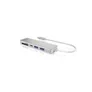 RaidSonic Icy Box IB-HUB1413-CR USB 3.0 Type-C Hub mit 3 USB Anschlüssen silber