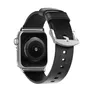 Nomad Strap Modern Slim Leather Black Connector Silver 38/40 mm