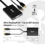 Club 3D MiniDP 1.2a Adapter mDP zu DVI Dual Link aktiv HDCP ON St./Bu. 0,6m