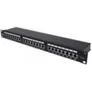 24-Port Cat6a Patchpanel, geschirmt, 24 Ports, FTP, 1 HE, mit Klemmleisten 90°