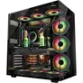 Inter-Tech C-701 Panorama ATX Gehäuse, Tempered Glass, Schwarz