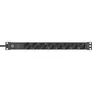 Brennenstuhl Alu Line Steckdosenleiste 19 Zoll H05VV-F3G1,5 ÜSS 19500A 8-fach 2m