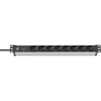 Brennenstuhl Alu Line Steckdosenleiste 19 Zoll H05VV-F3G1,5 ÜSS 19500A 8-fach 2m