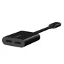 Belkin RockStar USB-C Audio- und Ladeadapter Schwarz