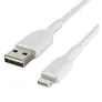 Belkin Lightning Lade/Sync Kabel ummantelt mfi zertifiziert 2m Weiß