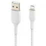 Belkin Lightning Lade/Sync Kabel ummantelt mfi zertifiziert 2m Weiß