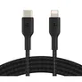 Belkin Lightning/USB-C Kabel ummantelt mfi zertifiziert 1m Schwarz