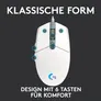 Logitech G203 LIGHTSYNC Kabelgebundene Gaming Maus Weiß