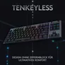 Logitech G915 TKL LIGHTSPEED Clicky Kabellose Mechanische RGB Gaming Tastatur