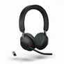 Jabra Evolve 2 65 MS Wireless Bluetooth Stereo USB-C Headset schwarz