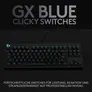 Logitech G Pro TKL - GX Blue Clicky Switches - Kabelgebundene Gaming-Keyboard