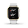 Garmin Venu Sq GPS-Fitness-Smartwatch weiß/gold HF-Messung