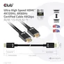 Club 3D HDMI 2.1 Kabel 1,5m Ultra High Speed 4K120Hz, 8K60Hz St./St. schwarz