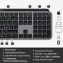 Logitech MX Keys für Mac Kabellose Tastatur Space Grey