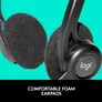 Logitech 960 Kabelgebundenes Beidseitiges Headset Stereo USB Bulk Schwarz