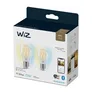 WiZ 60W E27 Standardform Filament Clear (TW) Doppelpack