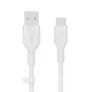 Belkin Flex USB-A/ USB-C Silikon Kabel 1m weiß CAB008BT1MWH