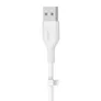 Belkin Flex USB-A/ USB-C Silikon Kabel 1m weiß CAB008BT1MWH