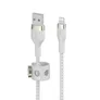 Belkin Pro Flex Lightning/ USB-A Kabel mfi zertifiziert 2m weiß CAA010BT2MWH