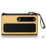 Lenco PDR-040 Bamboo Tragbares DAB+ FM-Radio mit BT, Schwarz