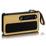 Lenco PDR-040 Bamboo Tragbares DAB+ FM-Radio mit BT, Schwarz