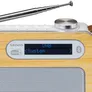 Lenco PDR-040 Bamboo Tragbares DAB+ FM-Radio mit BT, Weiß