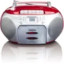 Lenco SCD-420RD CD-Radio mit Kassette, Rot