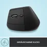Logitech Lift Vertical Graphite - Ergonomische Kabellose Maus (Linkshänder)