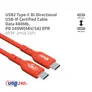 Club 3D USB 2.0 Typ-C Kabel USB-IF PD 240W St./St. 2m orange CAC-1573